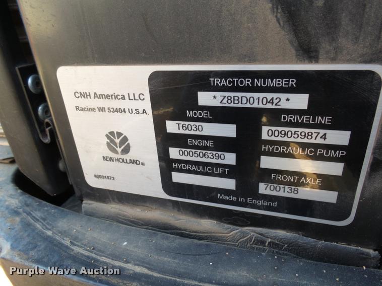 image for item AL9110 2008 New Holland T6030 tractor