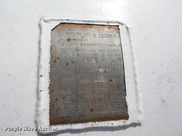 image for item AX9063 Trinity Containers anhydrous tank