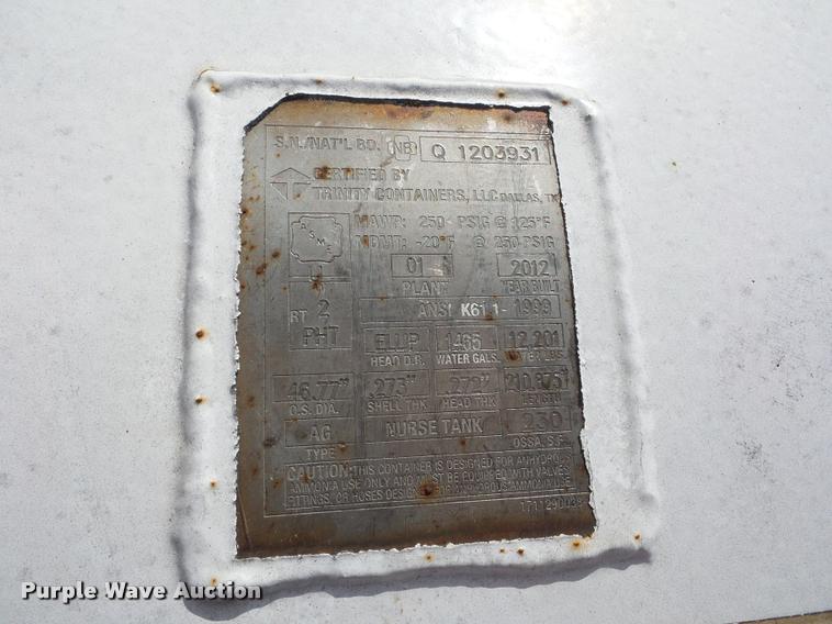 image for item AX9063 Trinity Containers anhydrous tank