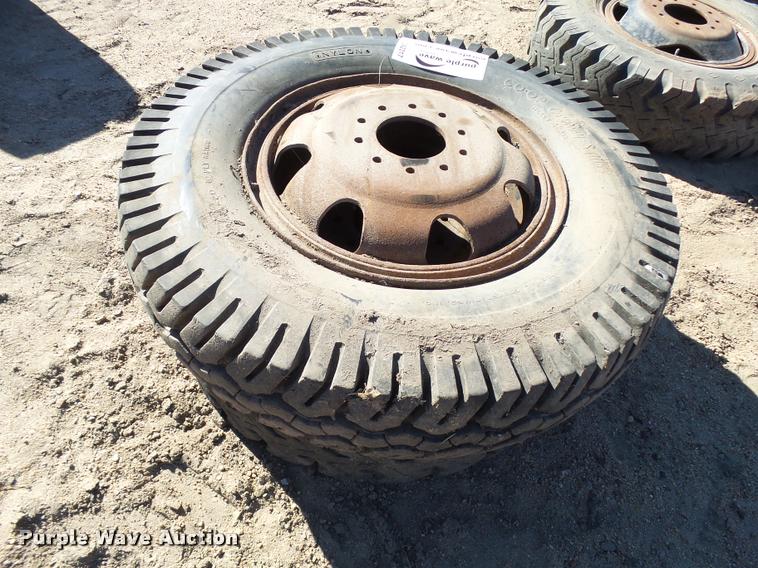 image for item DA2017 (2) 8.25-20 tires and wheels