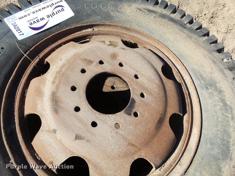 image for item DA2017 (2) 8.25-20 tires and wheels