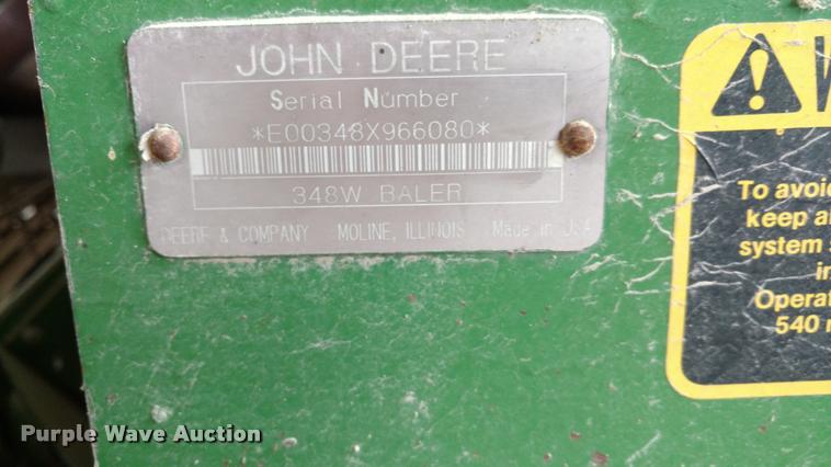 image for item DA4380 John Deere 348 small square baler
