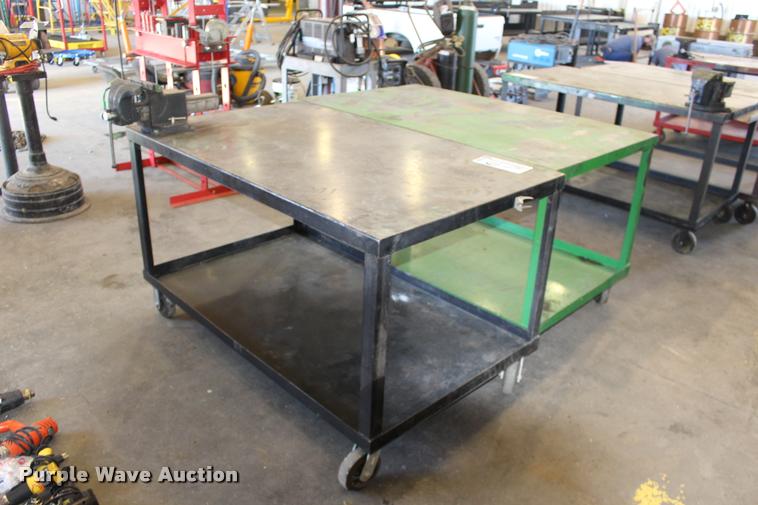 image for item DA4452 (2) steel shop tables