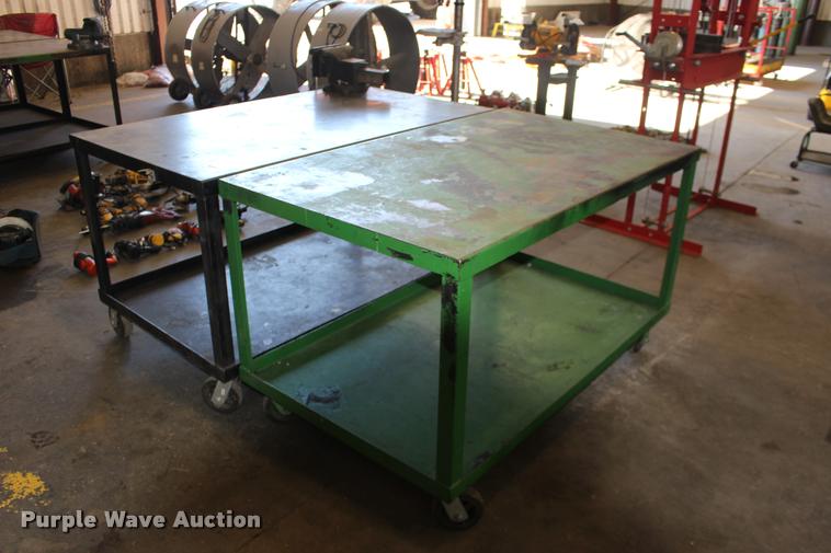 image for item DA4452 (2) steel shop tables