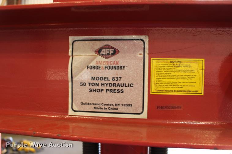 image for item DA4467 American Forge & Foundry shop press