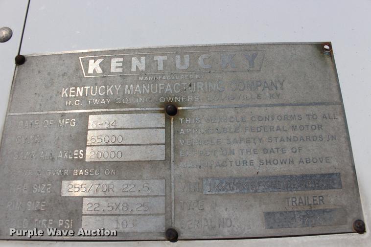 image for item DA4483 1994 Kentucky dry van trailer