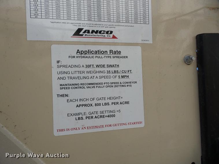 image for item J8696 2012 Lanco LS5330 manure/lime spreader