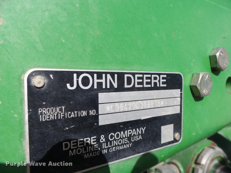 image for item K5633 2003 John Deere 6420 MFWD tractor