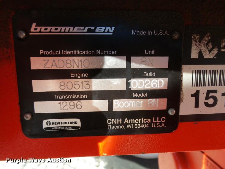 image for item L3289 2010 New Holland Boomer 8N MFWA tractor