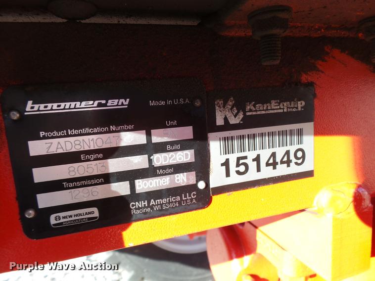 image for item L3289 2010 New Holland Boomer 8N MFWA tractor