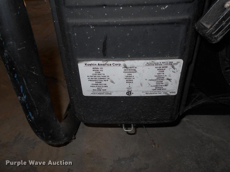 image for item AH9885 Koshin GEH-6000DX generator