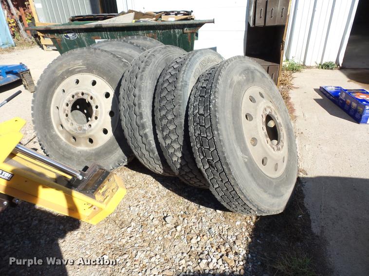 image for item BG9597 (6) 11R24.5 tires and wheels