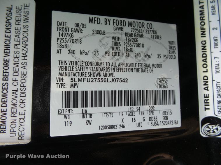 image for item BG9610 2006 Lincoln Navigator SUV