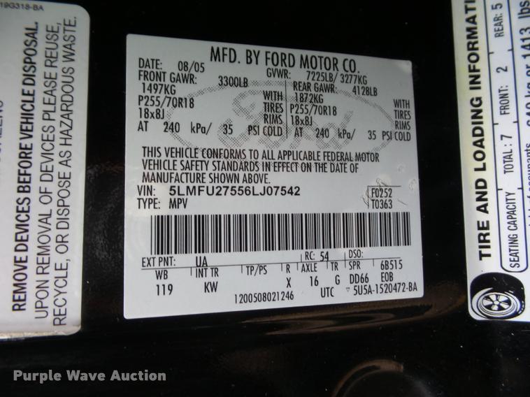 image for item BG9610 2006 Lincoln Navigator SUV