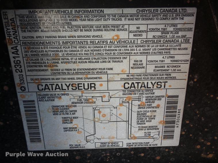 image for item BG9647 2000 Dodge Durango SUV