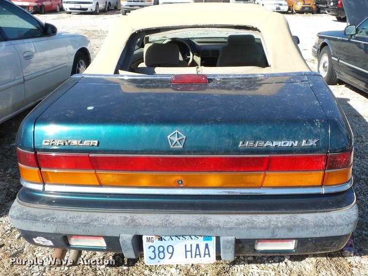 image for item BG9650 1993 Chrysler Lebaron LX convertible