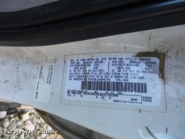 image for item BG9653 1999 Mercury Villager van