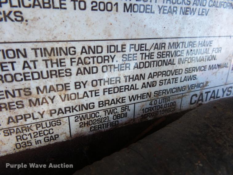 image for item BG9662 2001 Jeep Cherokee SUV