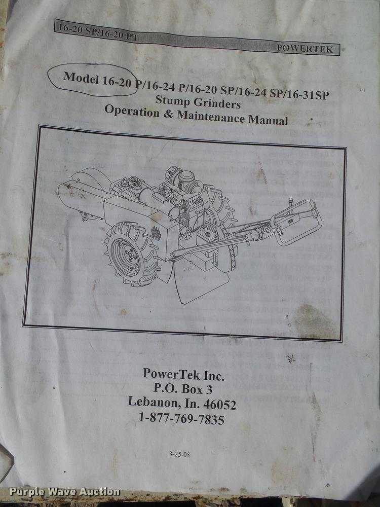 image for item BM9618 Power Tek stump grinder