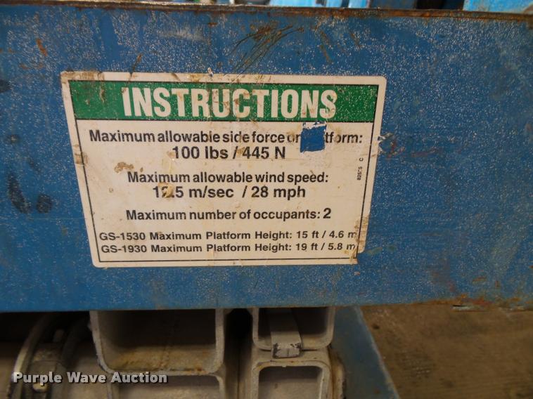 image for item BP9478 Genie GS-1930 scissor lift