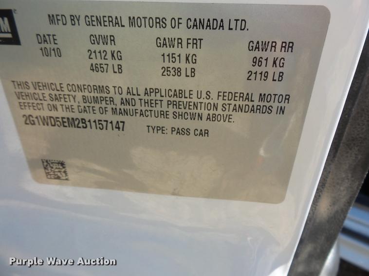 image for item BS9764 2011 Chevrolet Impala Police Cruiser