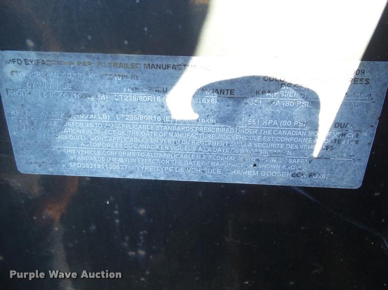 image for item BZ9936 2009 PJ FD262 equipment trailer