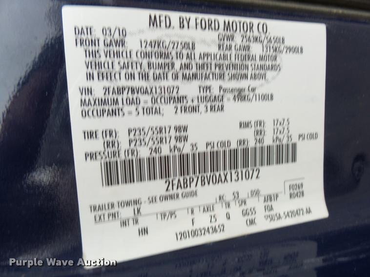 image for item CC9002 2010 Ford Crown Victoria Police Interceptor