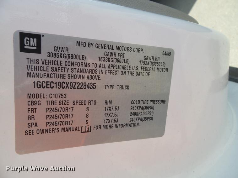 image for item DA3782 2009 Chevrolet Silverado 1500 Ext. Cab pickup truck