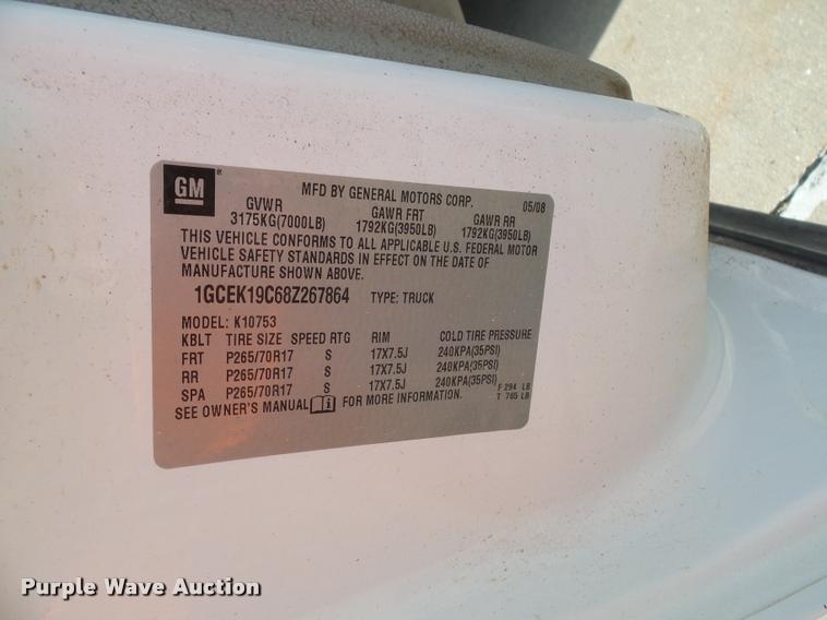 image for item DA3783 2008 Chevrolet Silverado 1500 Ext. Cab pickup truck