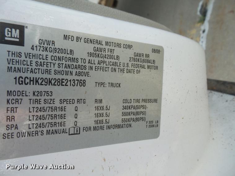 image for item DA3786 2008 Chevrolet Silverado 2500HD Ext. Cab pickup truck