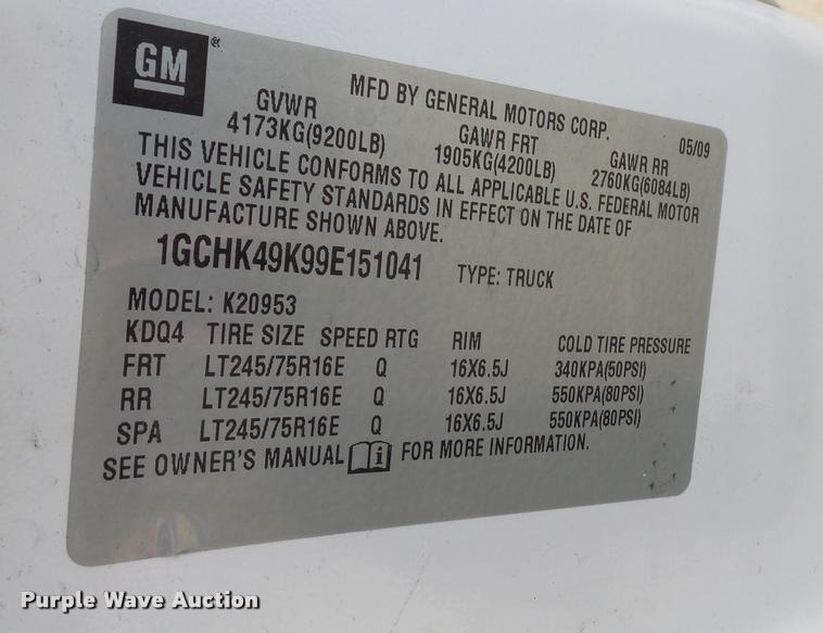 image for item DA3789 2009 Chevrolet Silverado 2500HD Ext. Cab pickup truck