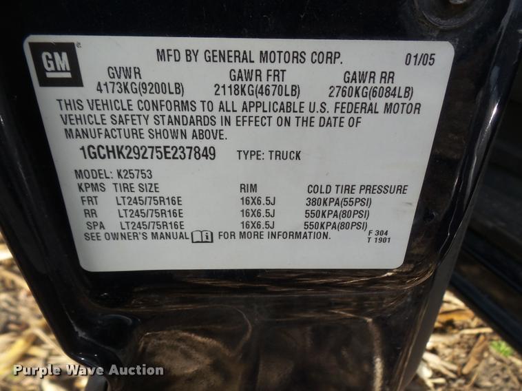 image for item DA3902 2005 Chevrolet Silverado 2500HD Ext. Cab pickup truck