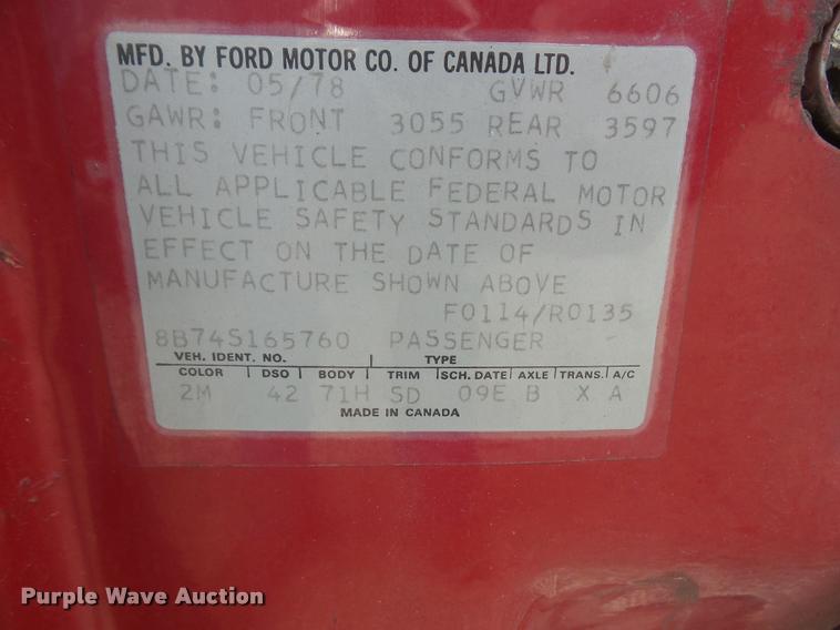 image for item DA3919 1978 Ford Country Squire