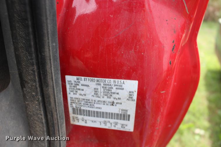 image for item DA4286 2003 Ford F250 Super Duty XL pickup truck