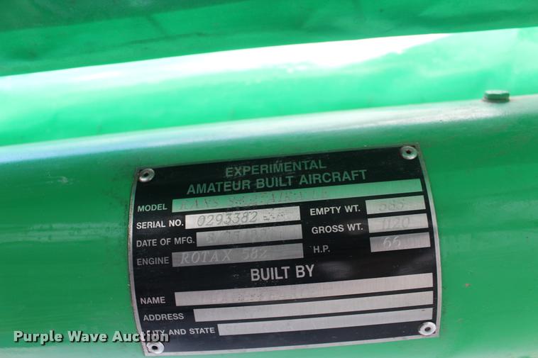 image for item DA4292 2000 Rang S12 ultra light airplane