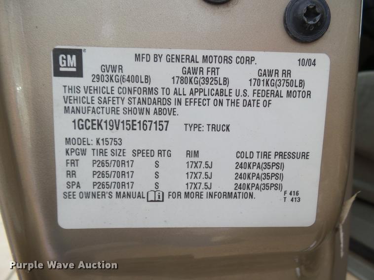 image for item DA4688 2005 Chevrolet Silverado 1500 Ext. Cab pickup truck