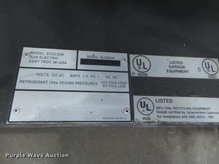 image for item DA9508 Snap-on Eco-134 refrigerant recovery/recycler