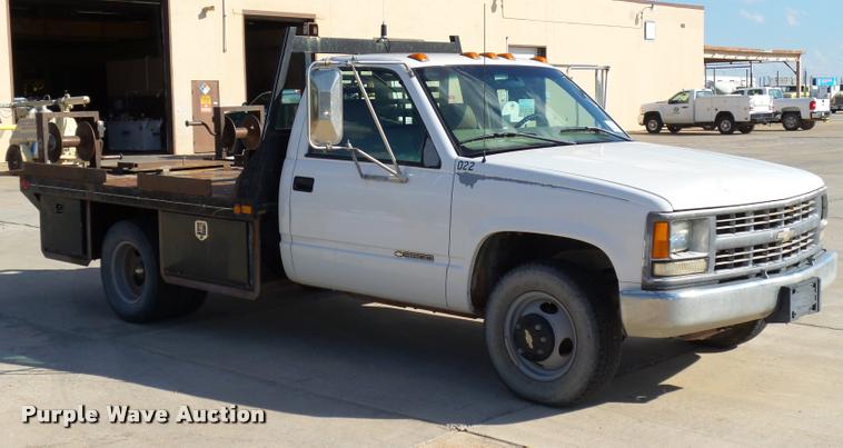 image for item DB4561 1999 Chevrolet 3500 flatbed pickup truck