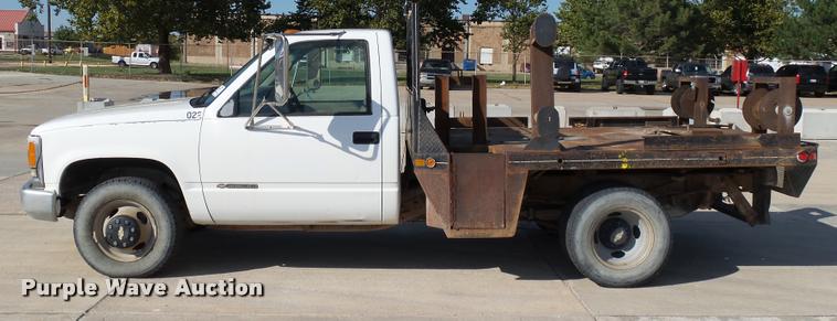 image for item DB4561 1999 Chevrolet 3500 flatbed pickup truck