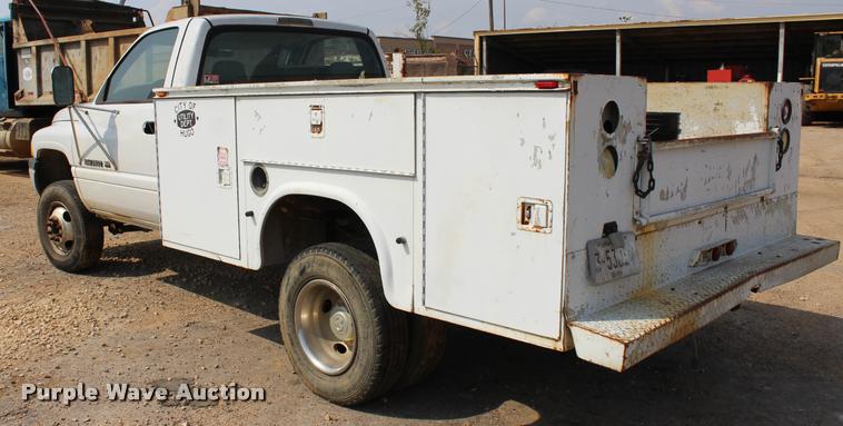 image for item J4349 1999 Dodge Ram 3500 utility truck