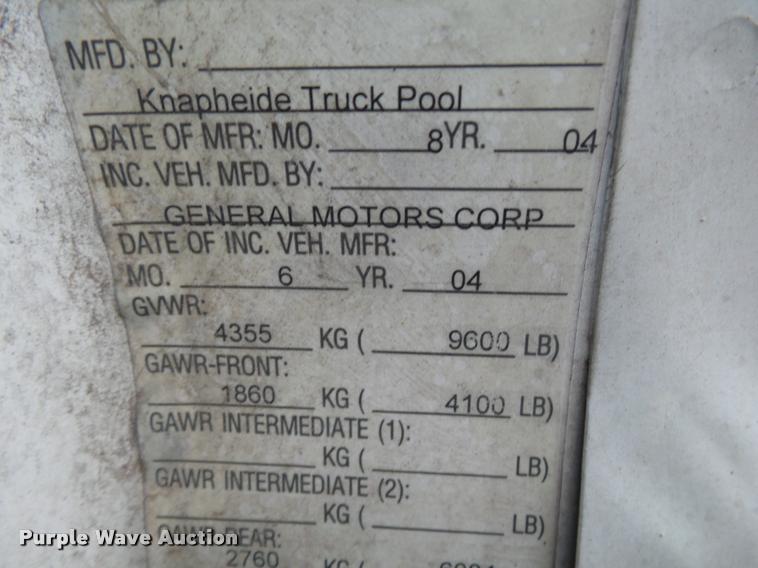 image for item K1044 2004 Chevrolet Express 3500 Cargo utility van