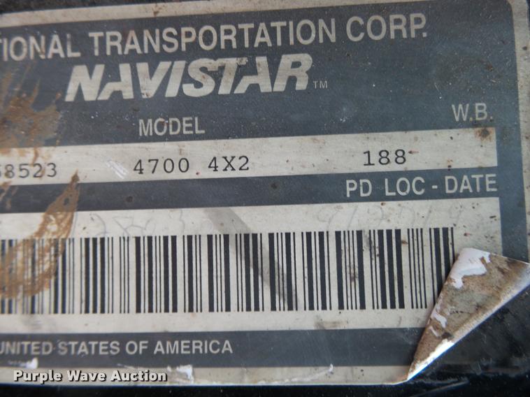 image for item K1045 1996 International 4700 box truck