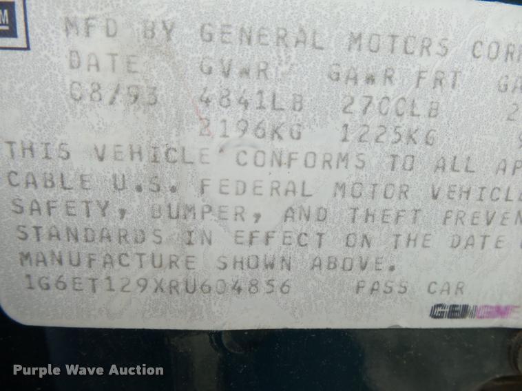 image for item K1051 1994 Cadillac Eldorado Touring