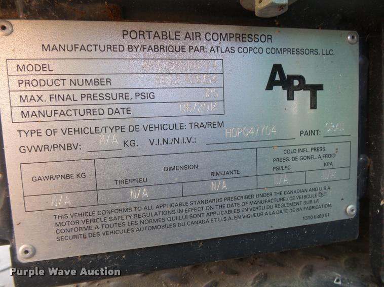 image for item K1067 2014 MMLJ sandblasting trailer