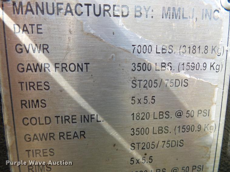 image for item K1067 2014 MMLJ sandblasting trailer