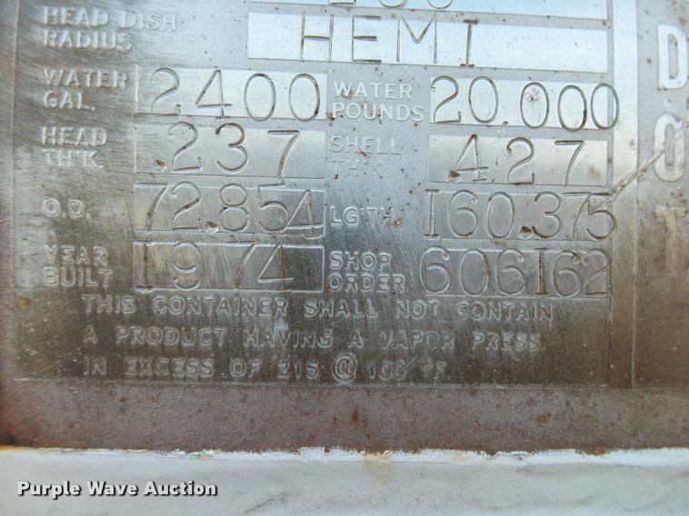 image for item K1068 1974 Trinity propane tank