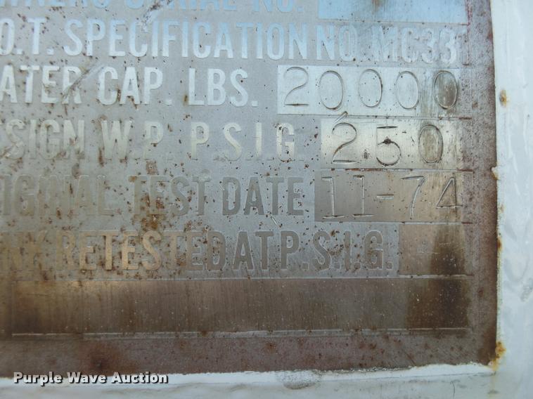 image for item K1068 1974 Trinity propane tank