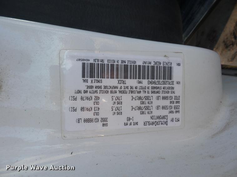 image for item K1361 2003 Dodge Ram 2500 SLT Quad Cab pickup truck