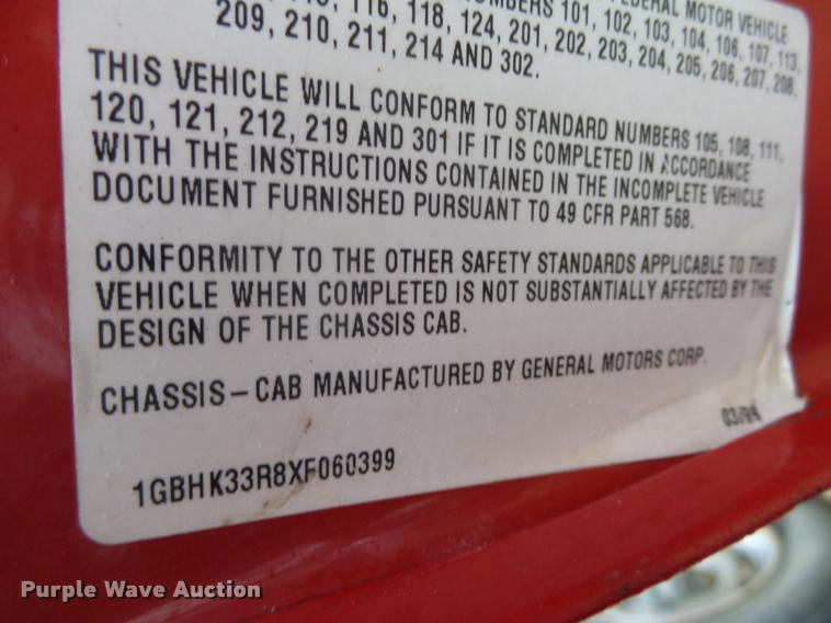 image for item K2496 1999 Chevrolet 3500 Crew Cab utility truck