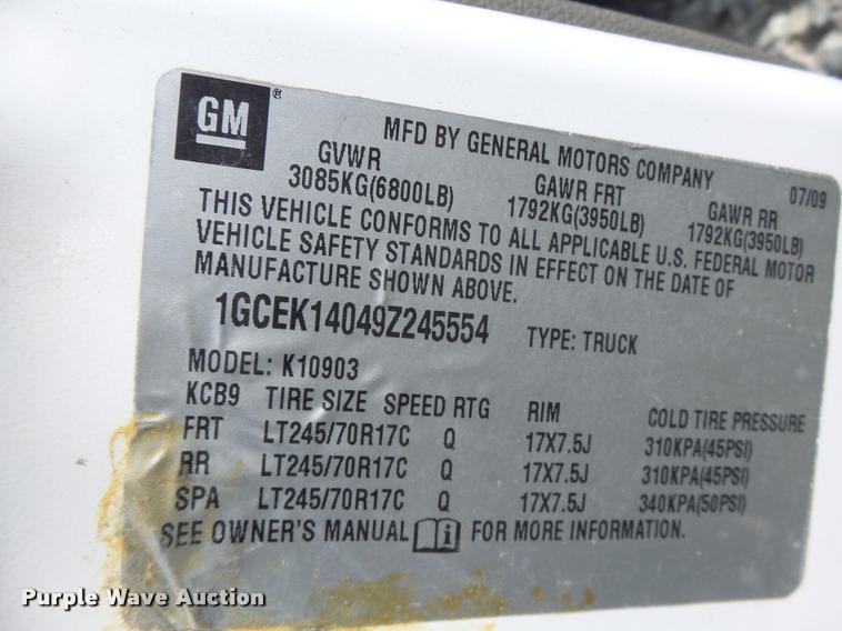 image for item K5600 2009 Chevrolet Silverado 1500 pickup truck